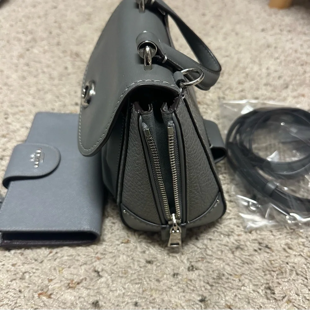 Mini Coach Faye Gray Leather Backpack - Picture 7 of 16